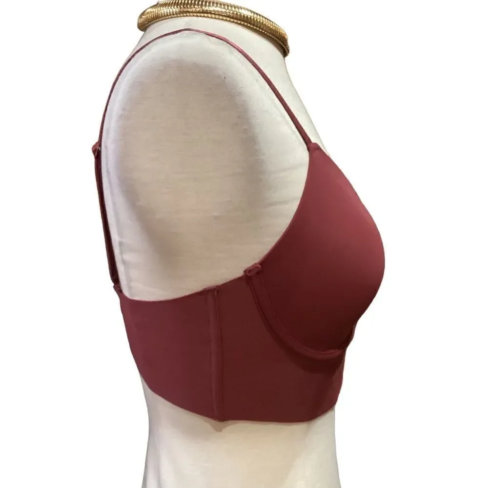 Adrienne Vittadini Studio 34C Burgundy Bra